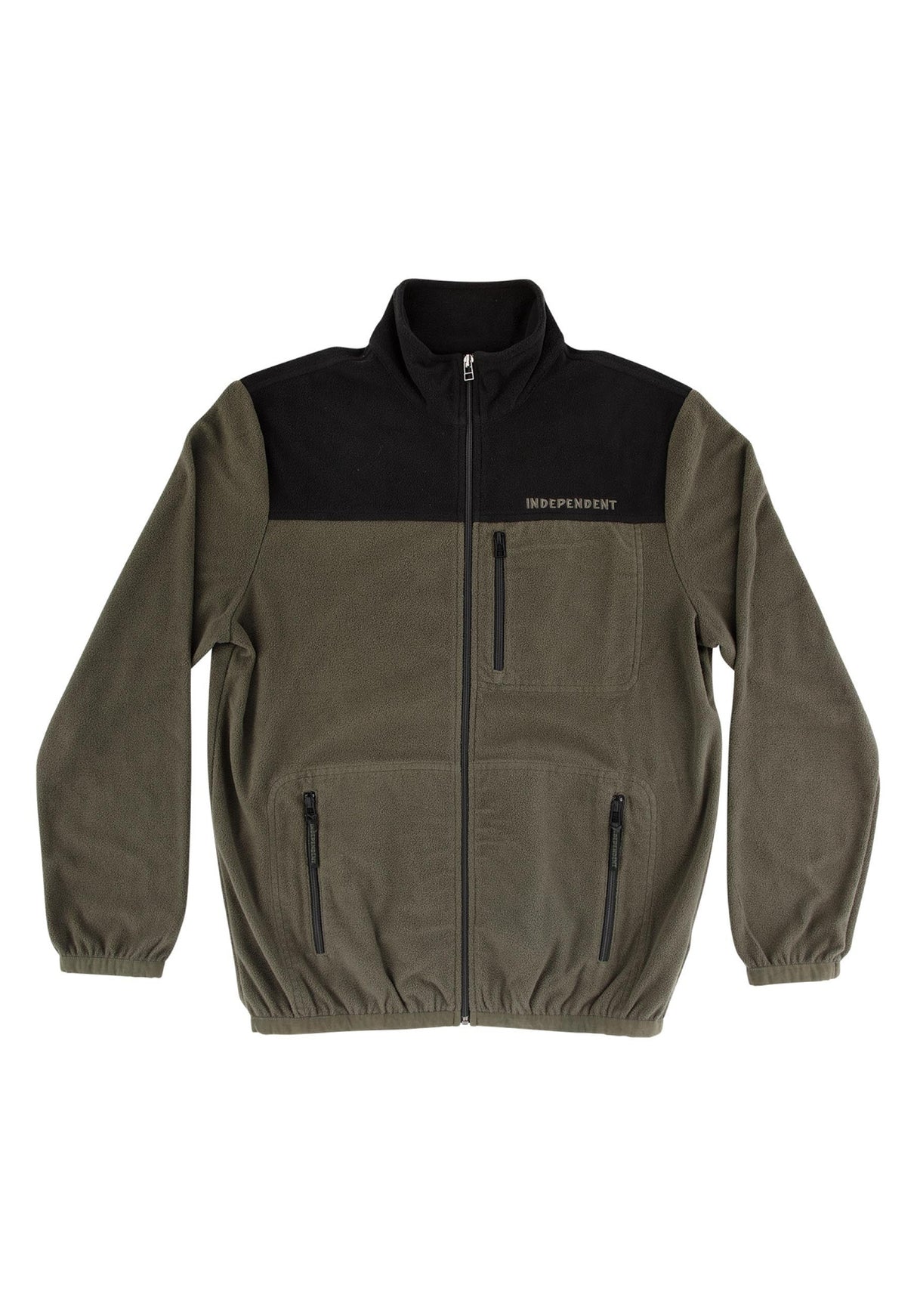 BTG Fleece Jacket army-black Vorderansicht