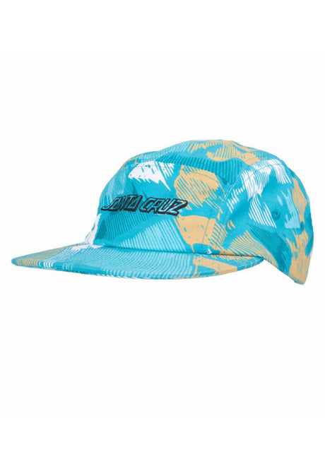Youth Stamped Strip Camper Cap teal-woodcutcamo Vorderansicht