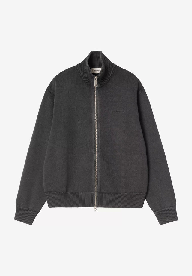 W' Kori Sweater Jacket blackgarmentdyed Vorderansicht