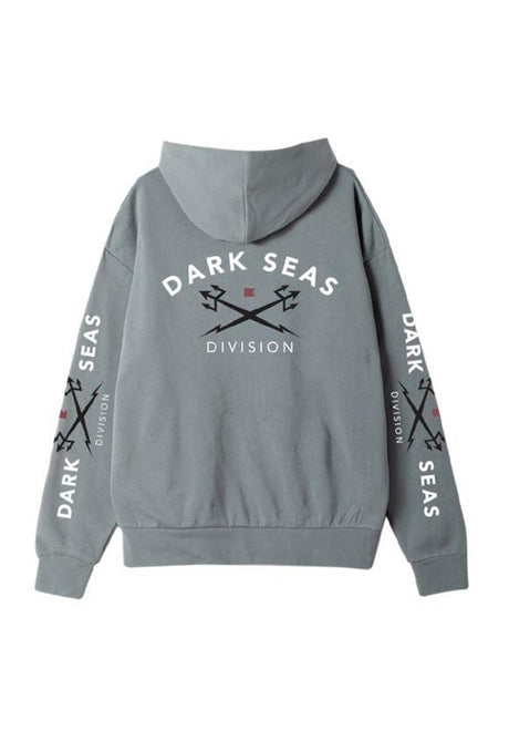 Dark Seas Headmaster V3 midweight Hoodie blue-magic – Vorderansicht