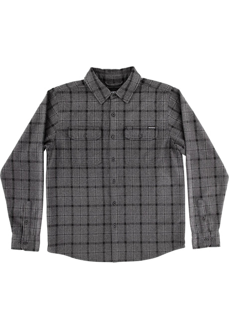 Belmont Flannel Top black-grey Vorderansicht