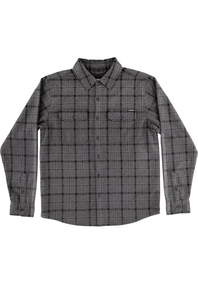 Belmont Flannel Top black-grey Vorderansicht