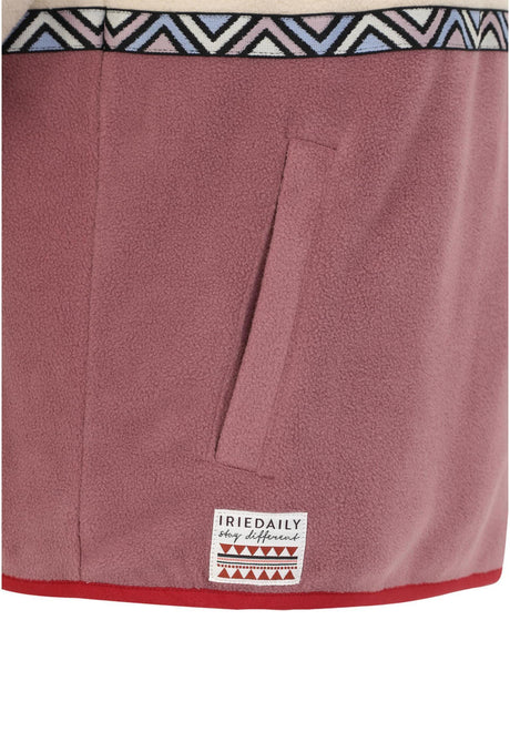 Holina Fleece Troyer plum Closeup1