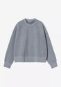 W' Torion Sweat office-bluegrind-wash Vorderansicht