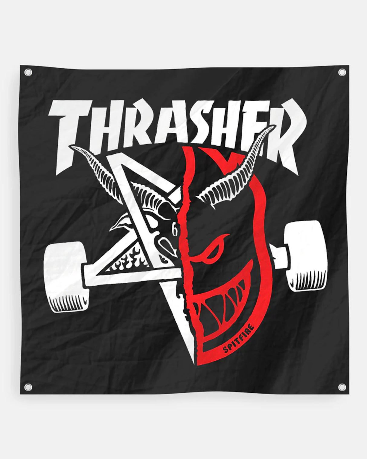 x Spitfire - Thrash & Burn Banner black Vorderansicht