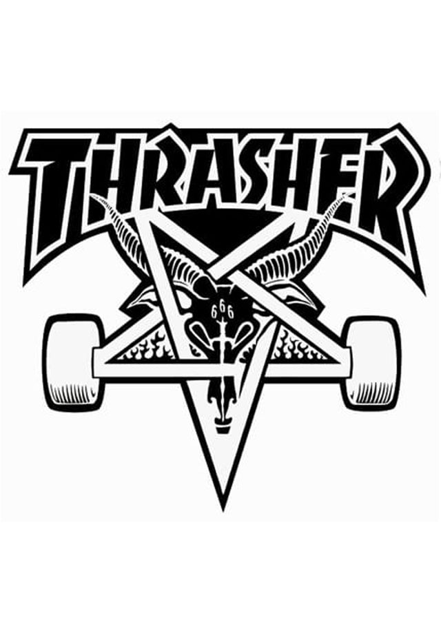 Skategoat Die-Cut Sticker 3-1/2 x 4 white Vorderansicht