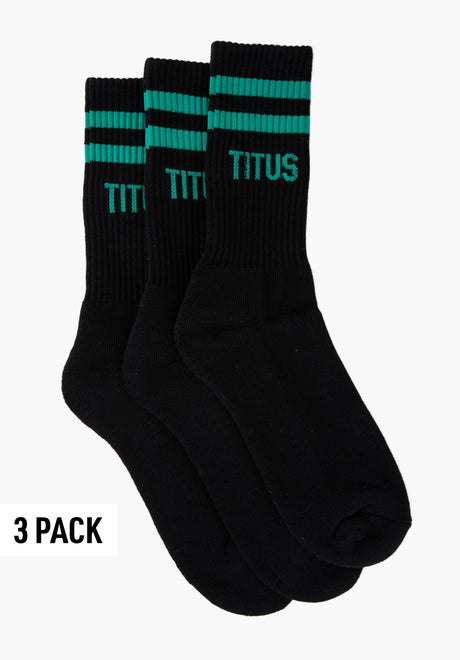 Socks 3 Pack black-lightteal Vorderansicht