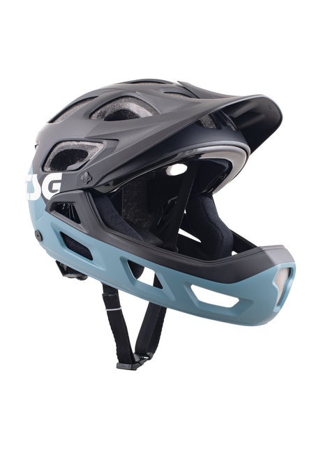 TSG Seek Youth FR Graphic Design Helm flow black-blue – Vorderansicht