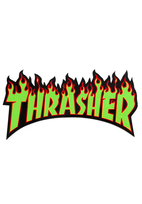 Flame Sticker Medium 6 green Vorderansicht