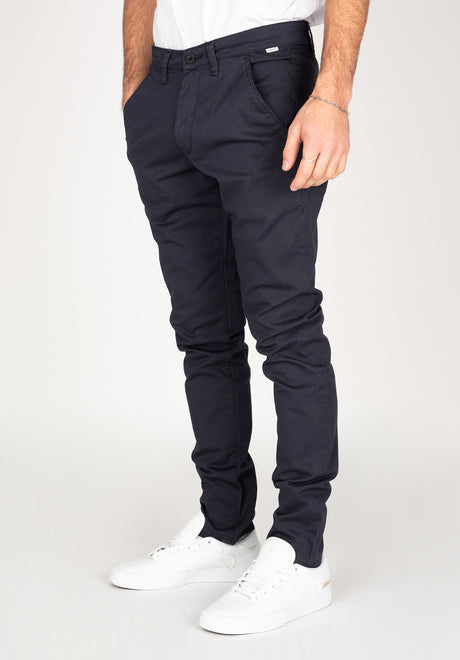 Flex Tapered Chino navy Rueckenansicht