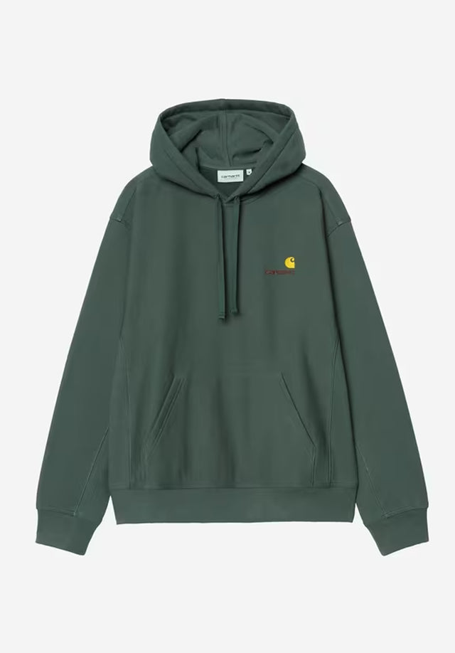 Hooded American Script kalegreen Vorderansicht