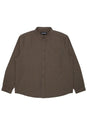 Long Sleeve Button Down brown-stripe Vorderansicht