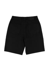 Chasm Baggy Denim Short washed-black Rueckenansicht