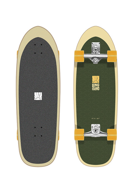 Kona Surfskate 32 green-yellow Vorderansicht