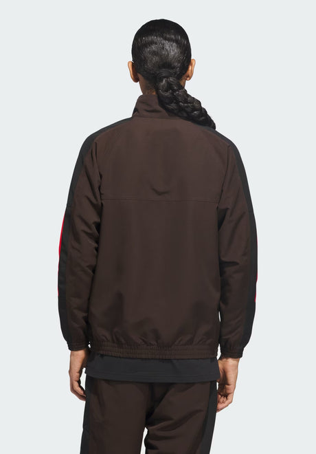 Gatsele Track Jacket brown-black-red Rueckenansicht