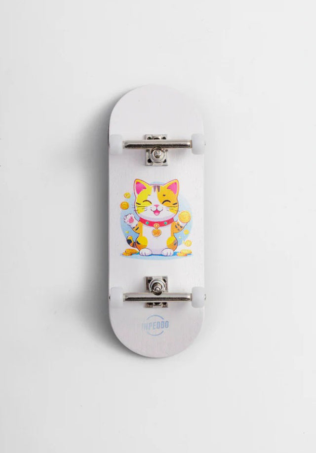 Luck Cat 5-Ply Wooden Fingerboard Gen3 white Vorderansicht