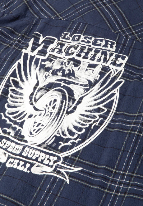 Loser-Machine Ardmore Hemd-Langarm indigo – Detailansicht 2
