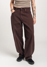 TITUS Alby-Baggy Jeans darkbrownwashed – Vorderansicht