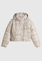 MTE Hillgate AOP Cropped Puffer taupemist Vorderansicht