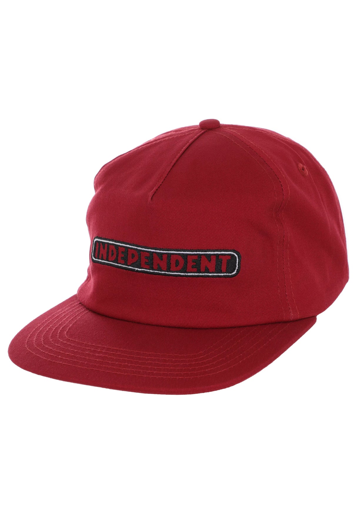 Bar Logo Snapback Unstructured burgundy Vorderansicht
