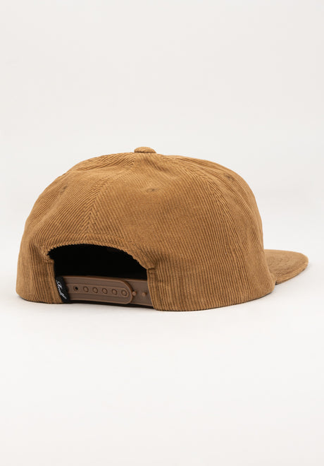 Flat 6-Panel Cap copperbrown-cord Rueckenansicht