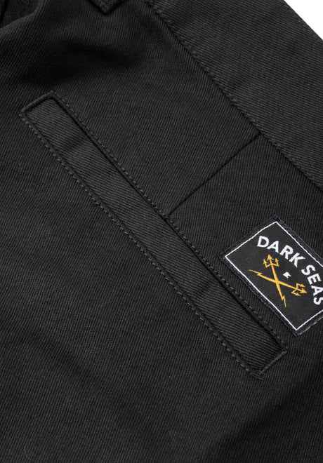 Dark Seas Go-To Chino- / Stoffhose black – Detailansicht 1