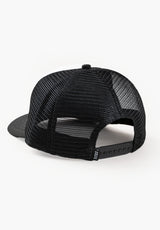 Heritage Trucker Cap black Rueckenansicht