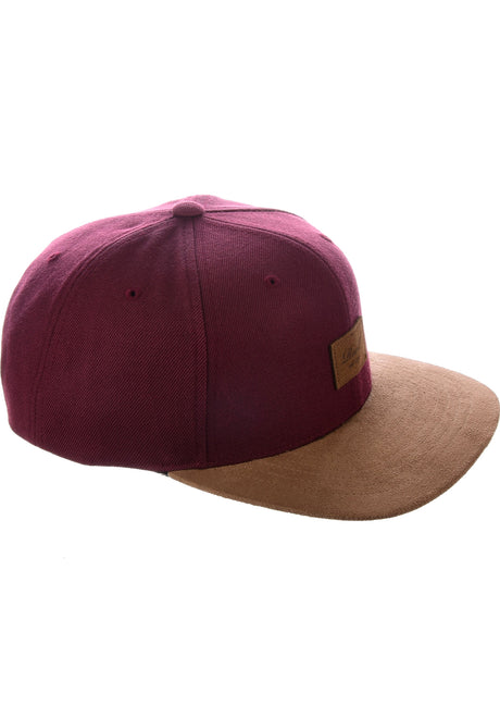 Suede 6-Panel maroon Closeup2