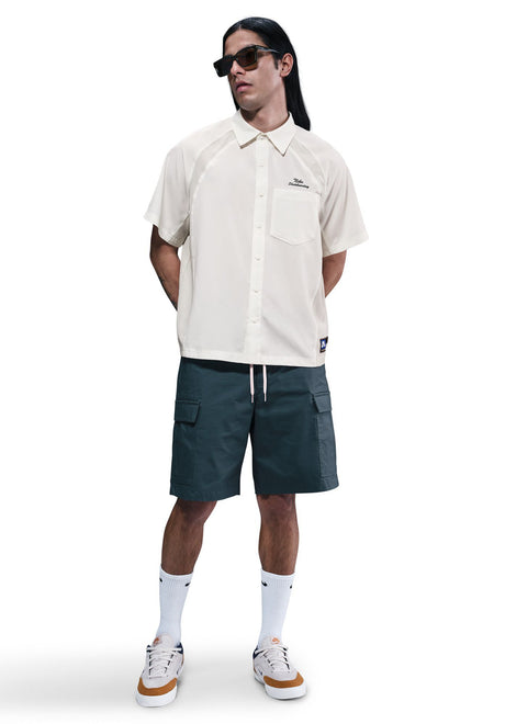 DF Bowler2 Wvn Ss Top sail-lightbone-black Vorderansicht