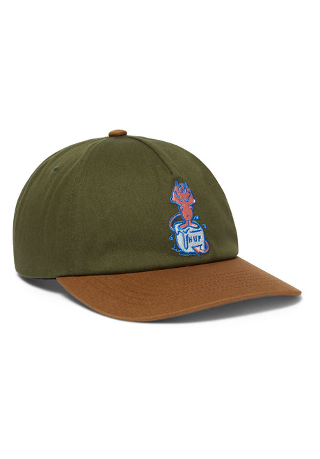 Melt 5 Panel Snapback green Vorderansicht