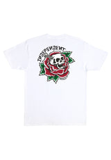 Dressen Skull Rose Heavyweight white Rueckenansicht