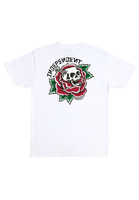 Dressen Skull Rose Heavyweight white Rueckenansicht