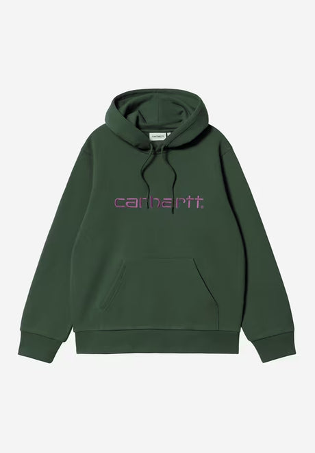 Hooded Carhartt Sweatshirt sycamoretree-phlox Vorderansicht