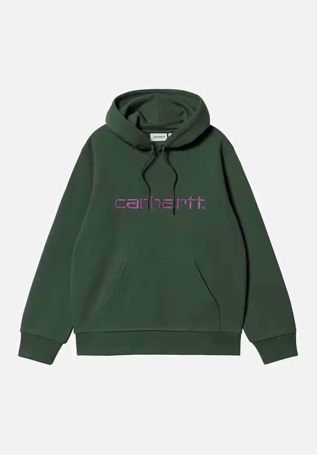 Hooded Carhartt Sweatshirt sycamoretree-phlox Vorderansicht