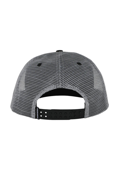 Rhino Span Mesh Trucker Unstructured Snapback black-grey Closeup1