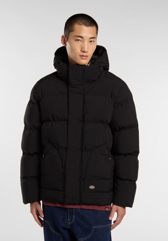 Eagleville Hooded Puffer black Vorderansicht