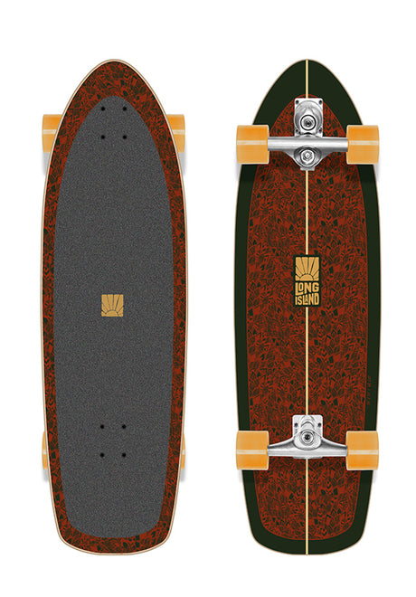 Tehuana Surfskate 34 green-red Vorderansicht