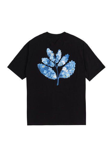 Blue Flowers Collab black Rueckenansicht