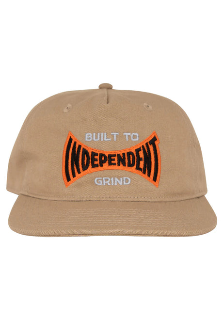 Built To Grind Span 5-Panel Unstructured Snapback khaki Rueckenansicht