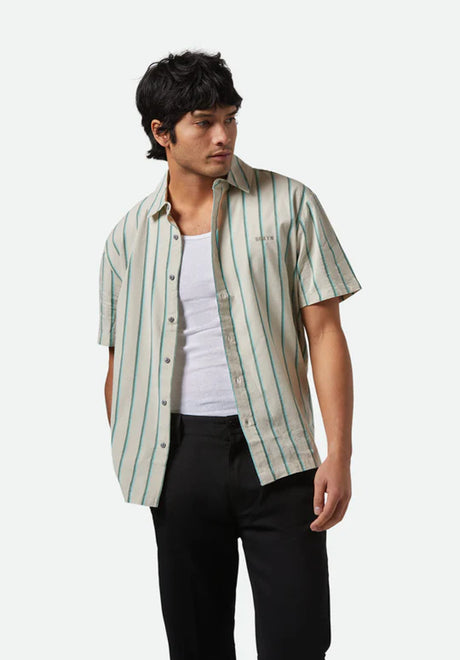 Cru Stripe beige-pineneedle-aquaticgreen Vorderansicht