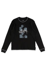 Scan Pigment-Dyed Contrast Stitch Thermal black Vorderansicht