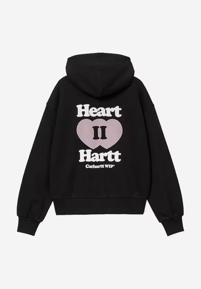 W Hooded Heart II Hartt Jacket black Vorderansicht