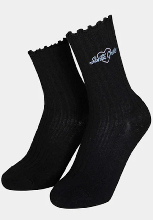 Love Script Socks (2 Pack) black-white Vorderansicht