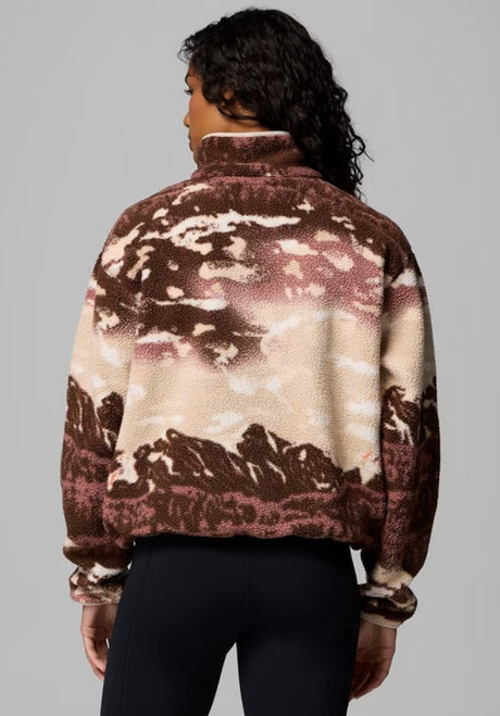 Helvetia II Printed Cropped Half Snap tobaccosisters-darkstone Rueckenansicht