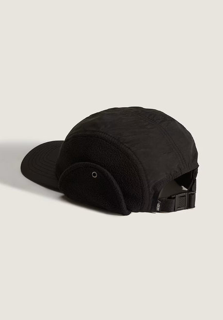 66 Earflap Tall Camper black Rueckenansicht