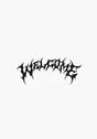 Barb 6,5 Wide Die-Cut Sticker black-white Vorderansicht