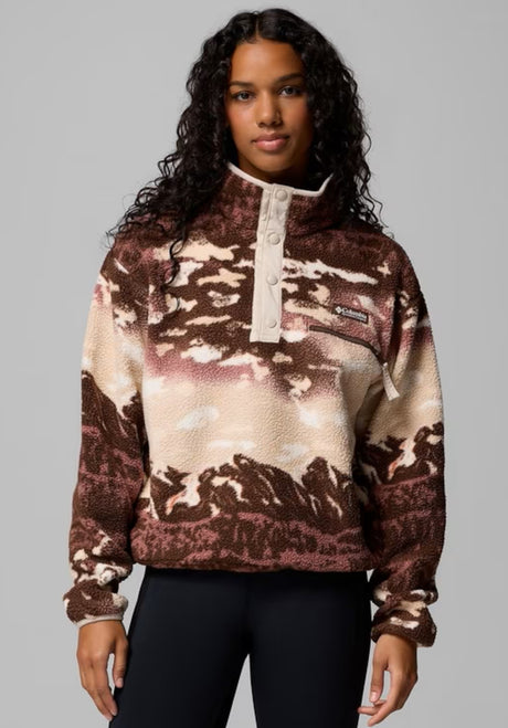 Helvetia II Printed Cropped Half Snap tobaccosisters-darkstone Vorderansicht