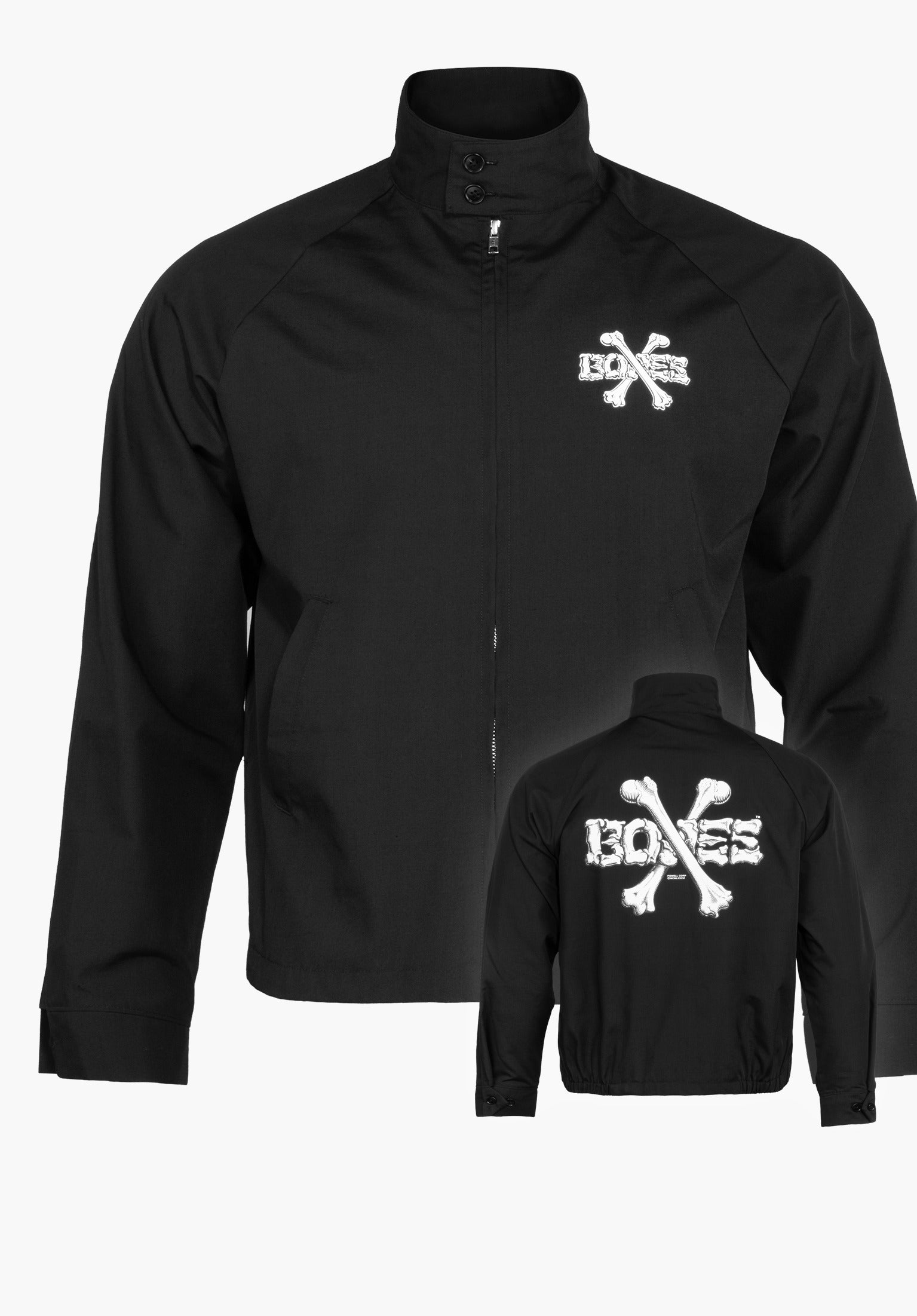 新品 Powell Peralta Cross Bones Jacket 黒 L Cross Bones Powell-Peralta Übergangsjacke in black für Herren – TITUS