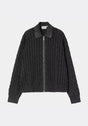 W Carter Sweater Jacket blackgarmentdyed Vorderansicht