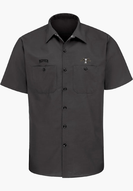 Andrew Allen Work Shirt charcoal Vorderansicht